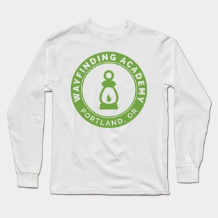 Wayfinding Academy Seal in Wayfinding Academy Green Long Sleeve T-Shirt